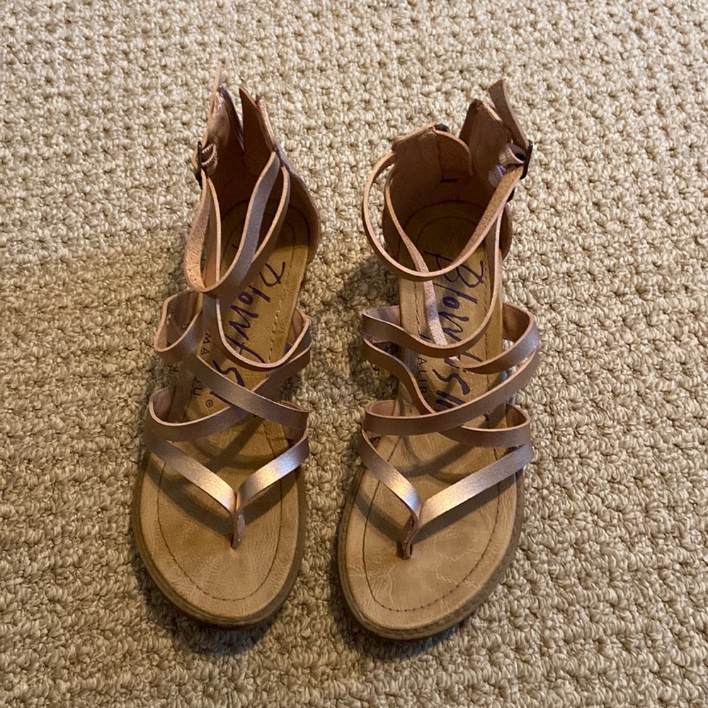 strappy gold sandals